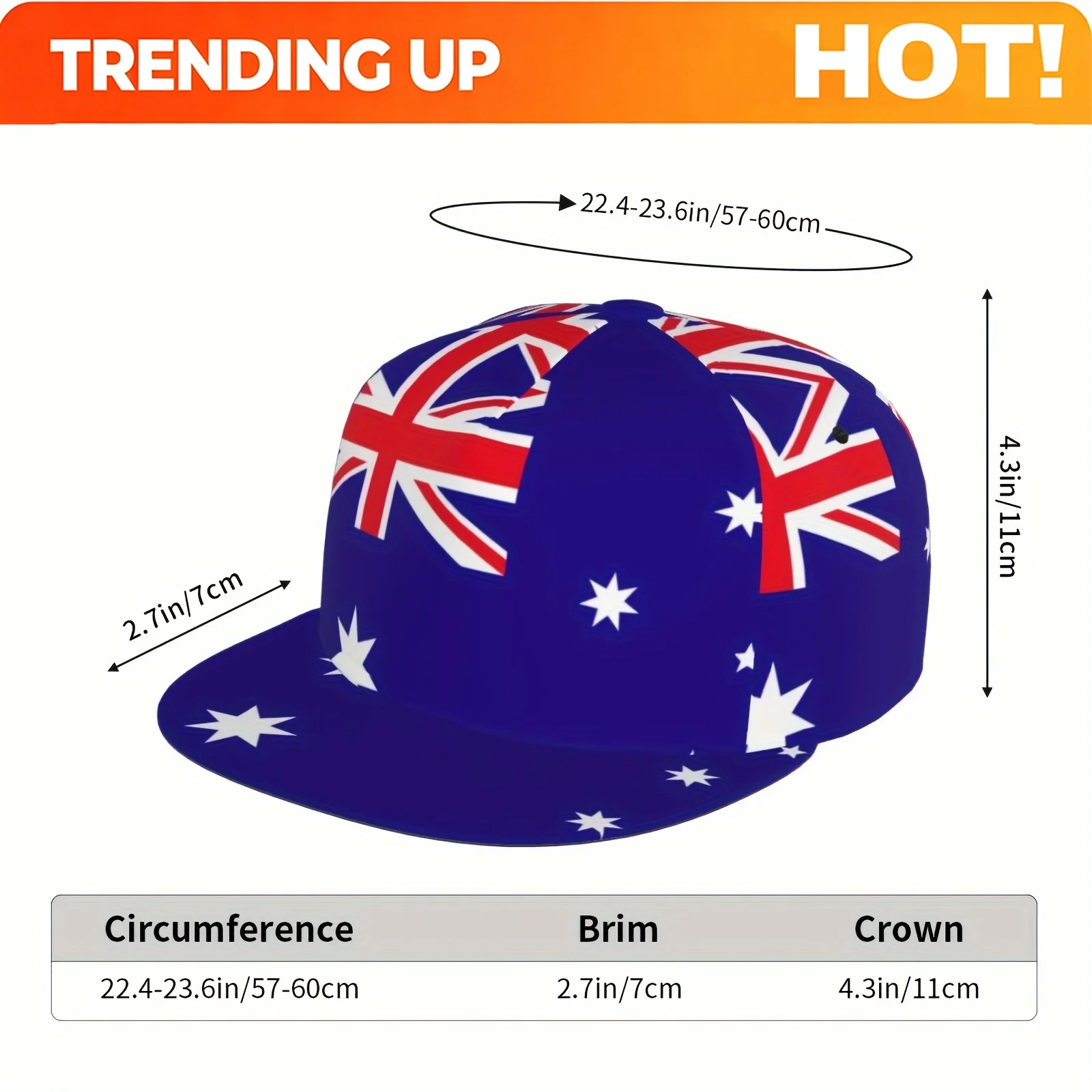 1pc, Baseball Cap, Golf Cap, Flag of Australia, Men's and Women's Sports Fashion, Suitable for Seasonal Running Exercises and Ou