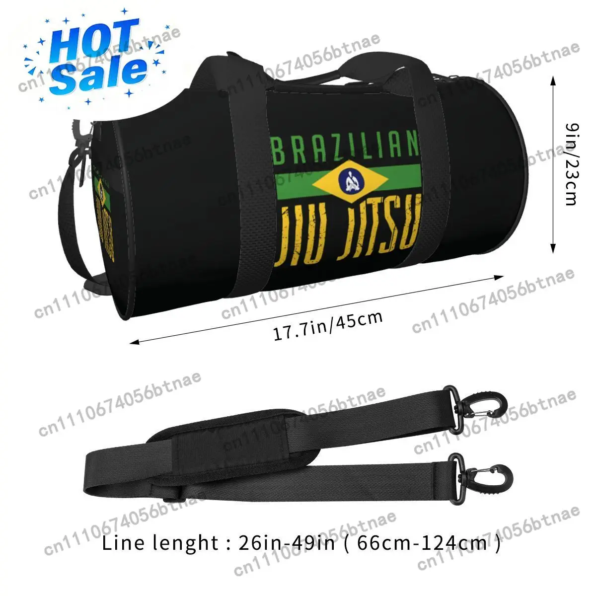 Brazilian Jiu Jitsu Funny Jujitsu BJJ Gym Bag Waterproof Sports Bags Large Training Custom Handbag Retro Fitness Bag For Couple