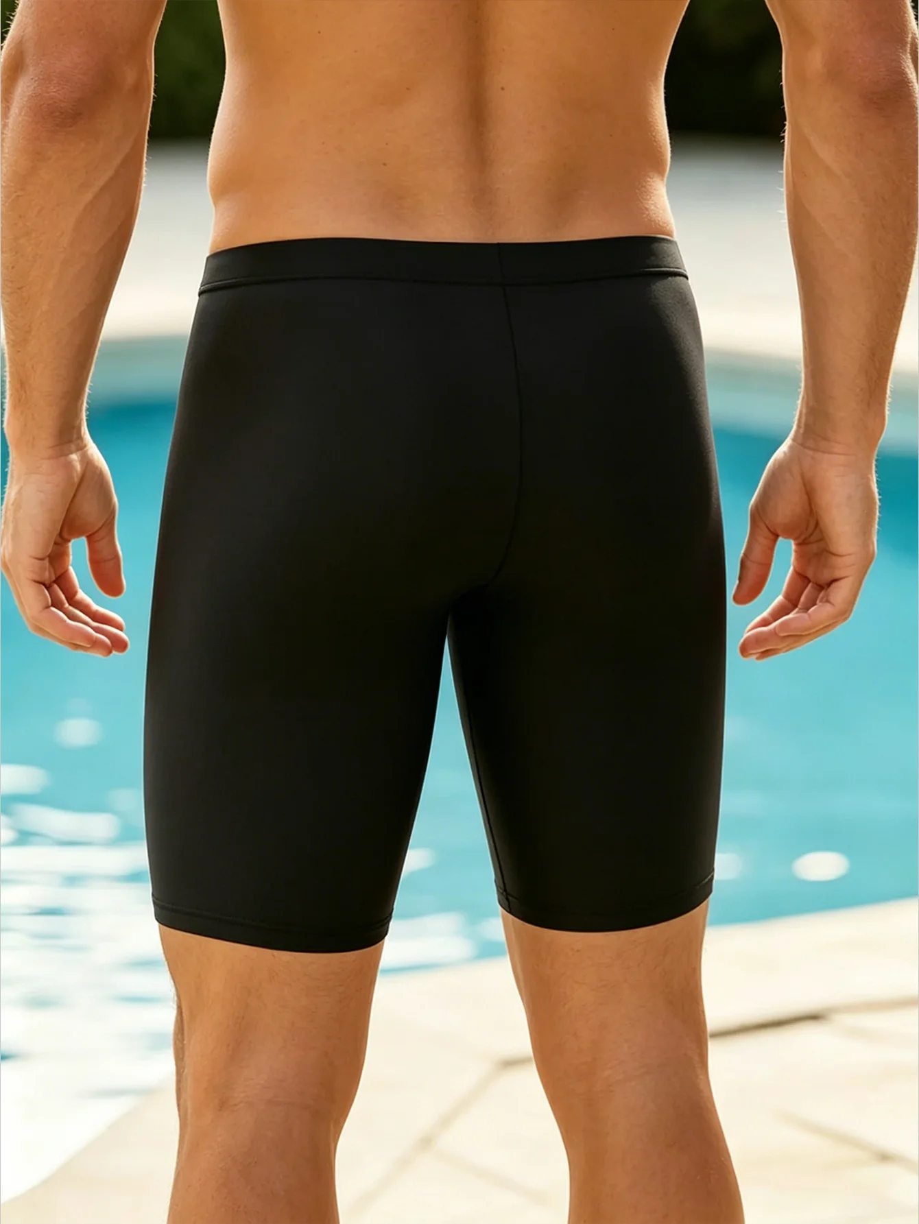 Men Tight Printed Swimwear, Smooth Comfort Swimming Trunks, Personal Drawstring Waist, Breathable Quick Dry Material For Beach