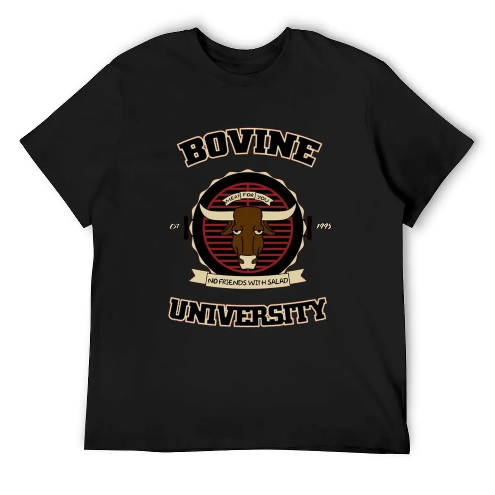 Bovine University T-Shirt plain vintage graphic tee mens graphic t-shirts hip hop