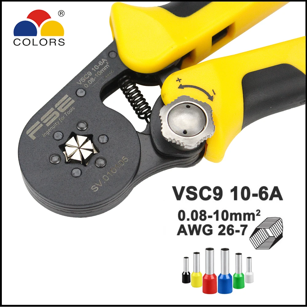 tool VSC9 10-6A Mini self-adjustable crimping pliers 26-7AWG 0.08-10.0mm2