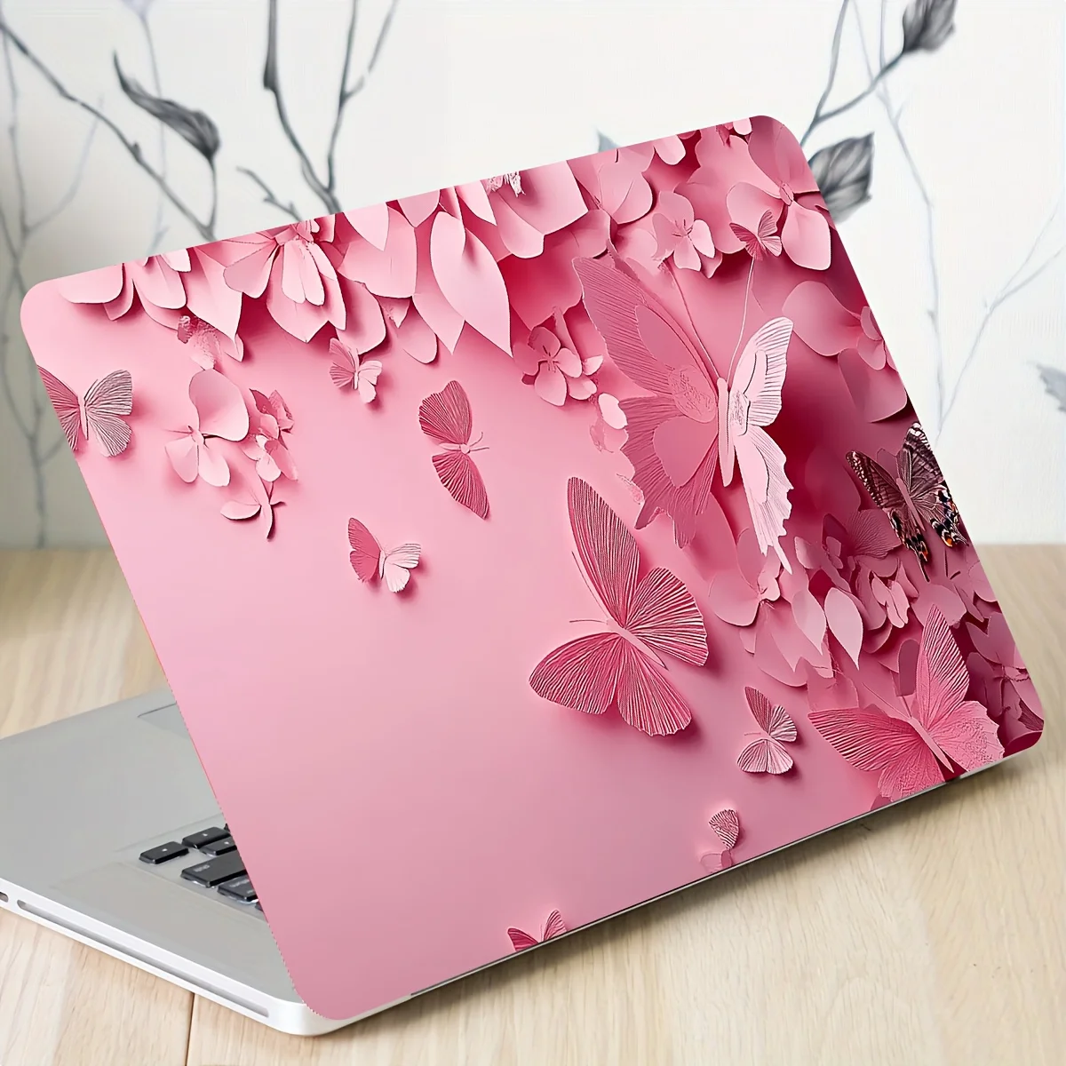 2-Piece Butterfly Laptop Art Decal Case, Laptop Skin Sticker Decal Waterproof and Scratch Resistant - Scratch Resistant,
