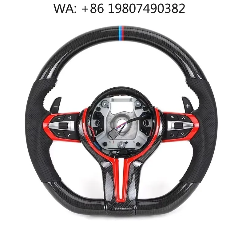 Carbon Leather Modified Sport Steering Wheel, Popular Aftermarket Tuning Parts Fits F10 F15 F16 F20 F25 F30 F31 F34 F36 M3 F80 M