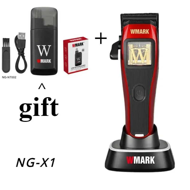 

2024 New Hair Trimmer for Men WMARK NG-X1 Men's Hair Clipper 10000 RPM Magnetic Caliper 3-color Replaceable with Charging Base