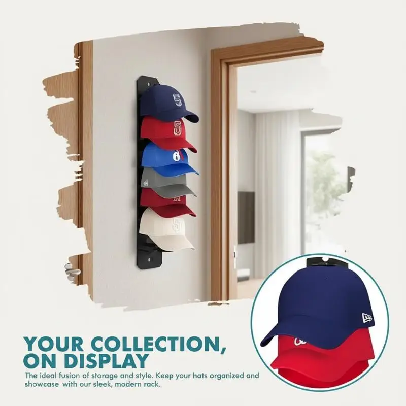 ¤1 Set Baseball Caps Organizer Closet Cap Rack Hat Organizer For Baseball Caps Space Saving Sundries Storage For Door Closet
