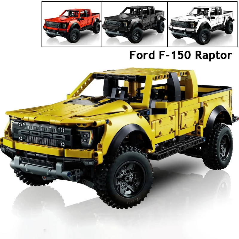 

Technical Ford Raptors F-150 Pickup Trucks Racing Car MOC 42126 Building Block Bricks Educational Toys For Kids Christmas Gifts