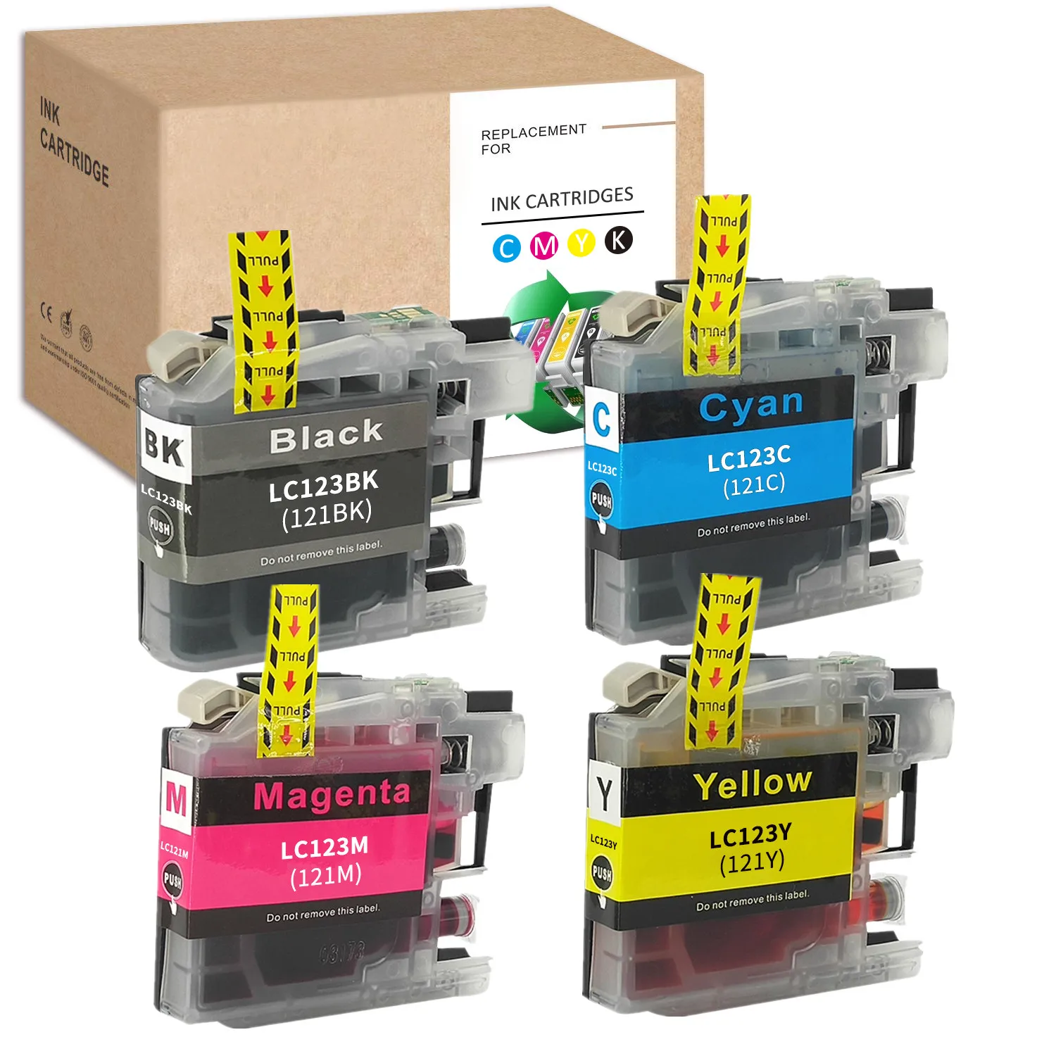 HS LC123 Ink Cartridge LC123XL LC121 Compatible For Brother MFCJ4710DW J4410DW MFC-J470DW DCP-J132W J552DW DCP-J752DW MFCJ650DW