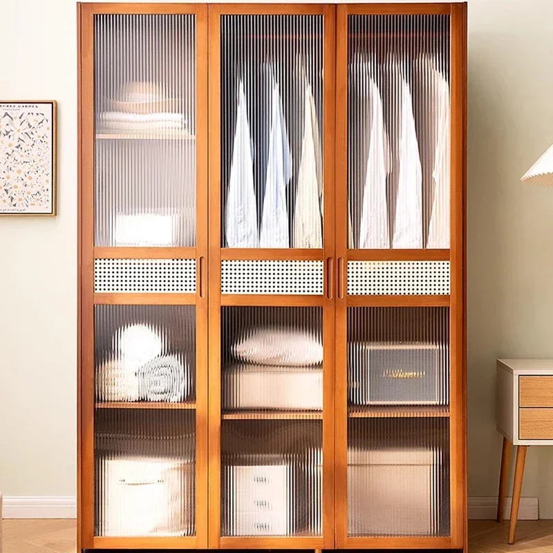 

Dressers Wooden Wardrobes Hanging Storage Mirror Organizer Wardrobes Apartment Armario Estrecho Bedroom Furniture