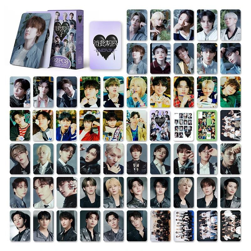 92Pcs/Set Kpop Joshua Jeonghan Japan Album Photocards Stickers Vernon Mingyu DK Minghao Fashion Lomo Cards Decal Fans Collection