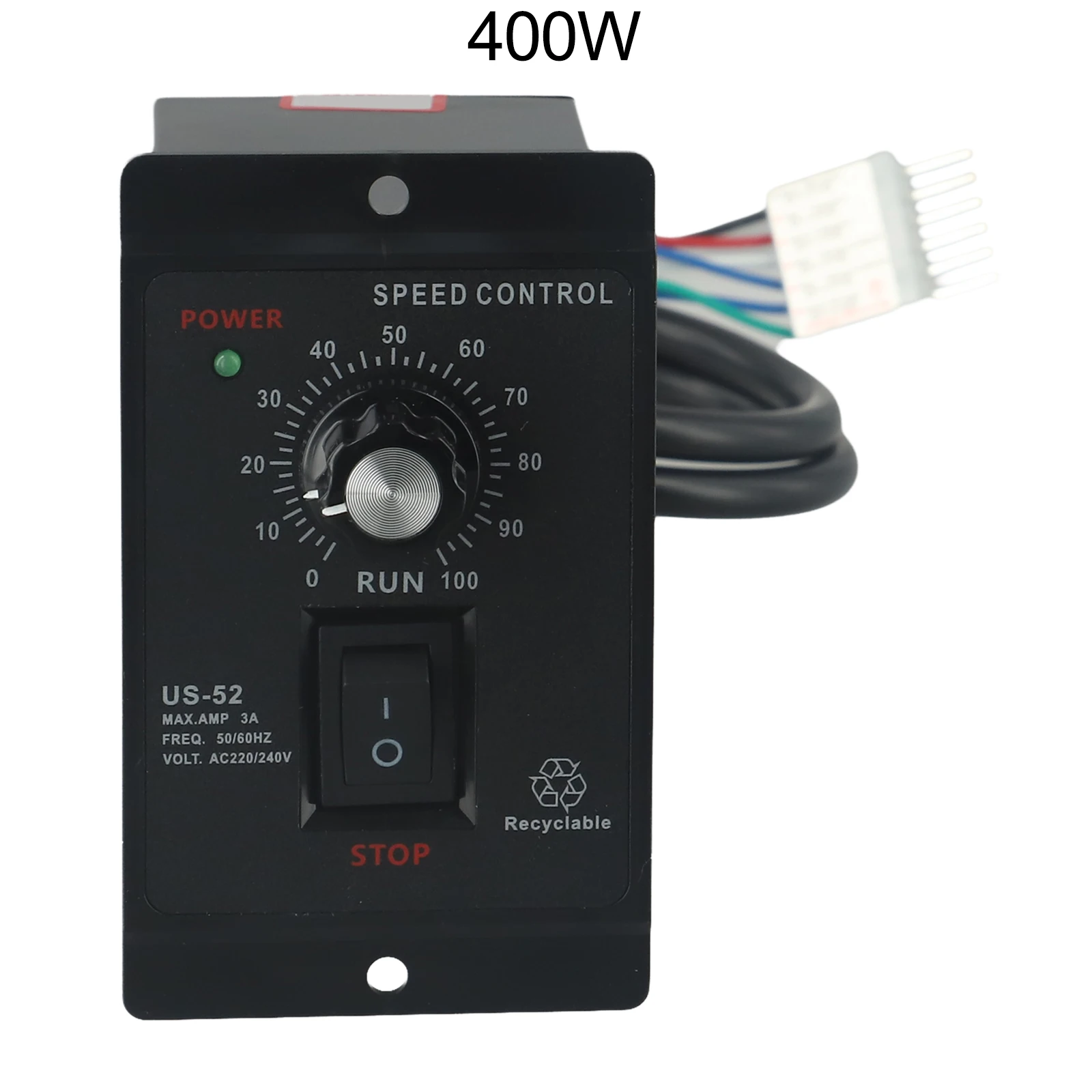 400W AC 220V Motor Controller with Adjustable Regulation and Forward Reverse Switching for Production Lines 400W