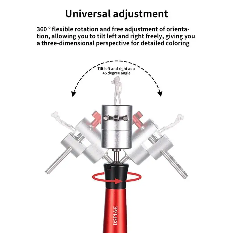 Mini Handheld Fixture Bench Vise 360° Rotation Precision Model Hand Puppet Figure Coloring Etching Piece Remodeling Vises