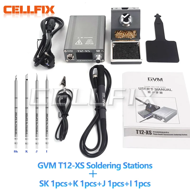 RELIFE GVM T12-XS Soldering Station T12 Intelligent Welding Table LED Digital Display Automatic Dormancy BGA Rework Tools set