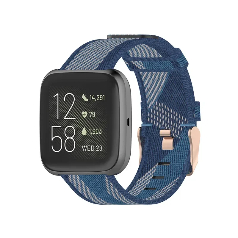 Correa para Fitbit Blaze, correa de lona de nailon, correa de repuesto para reloj Fitbit Versa 2/Versa Lite, pulsera