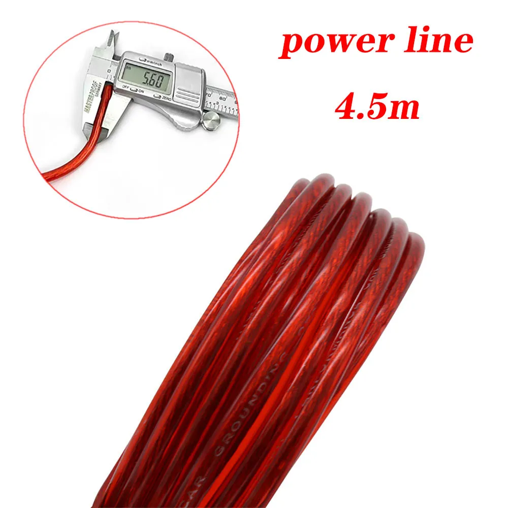 10GA  Audio Speakers Wiring Kit Car Subwoofer Cable 60 AMP Fuse Holder Speaker Installation Wires  for Car Modification