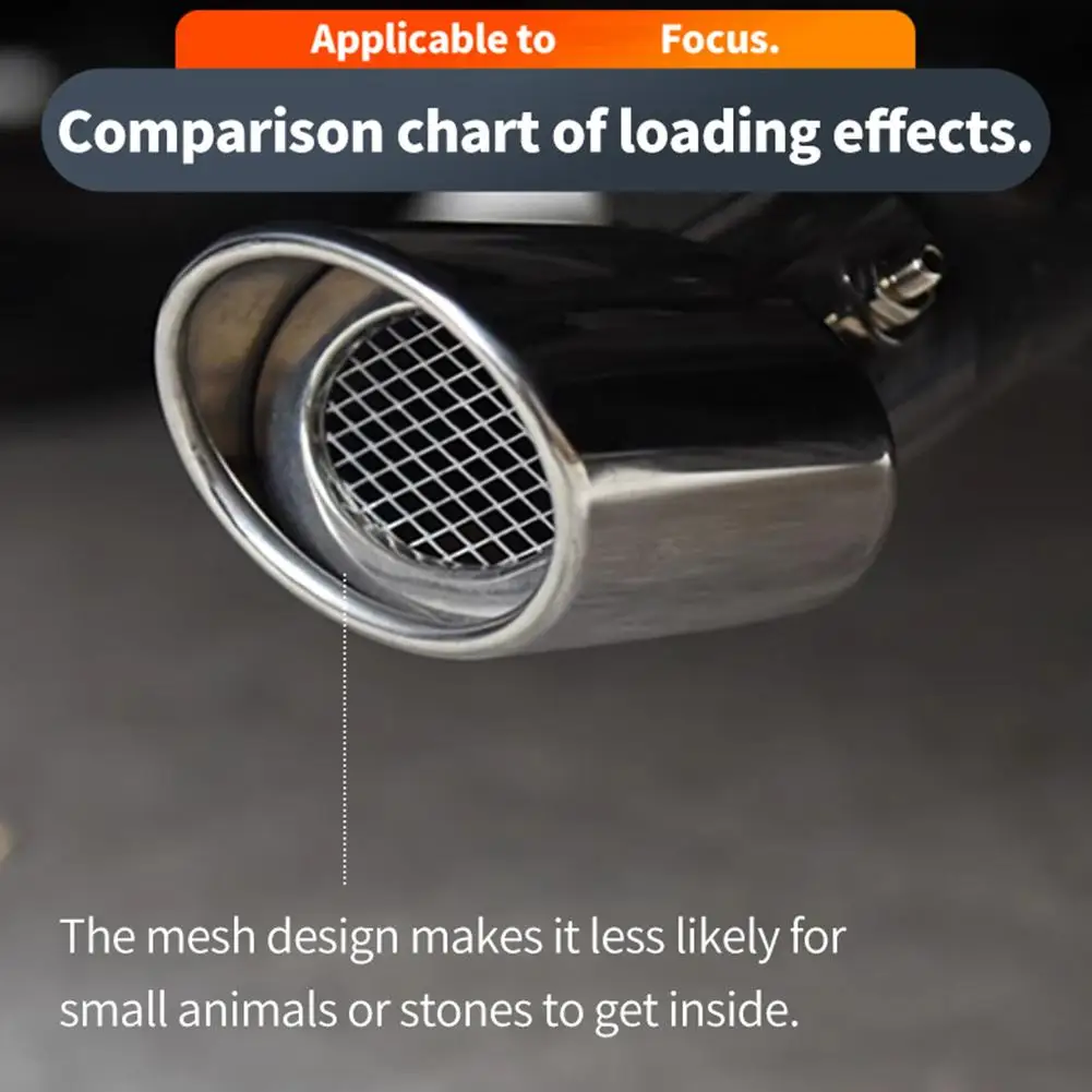 

Универсальный автомобильный глушитель, круглый наконечник из нержавеющей стали, задняя круглая выхлопная труба, наконечник глушителя, труба