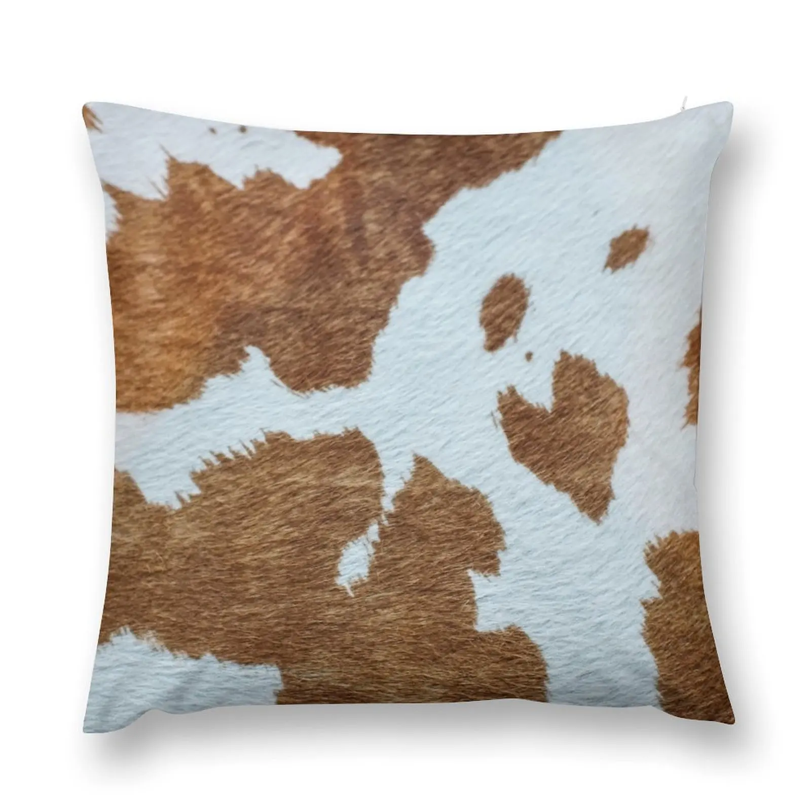 Cow Hide Brown & White Throw Pillow Sofa Decorative Covers Marble Cushion Cover pillow