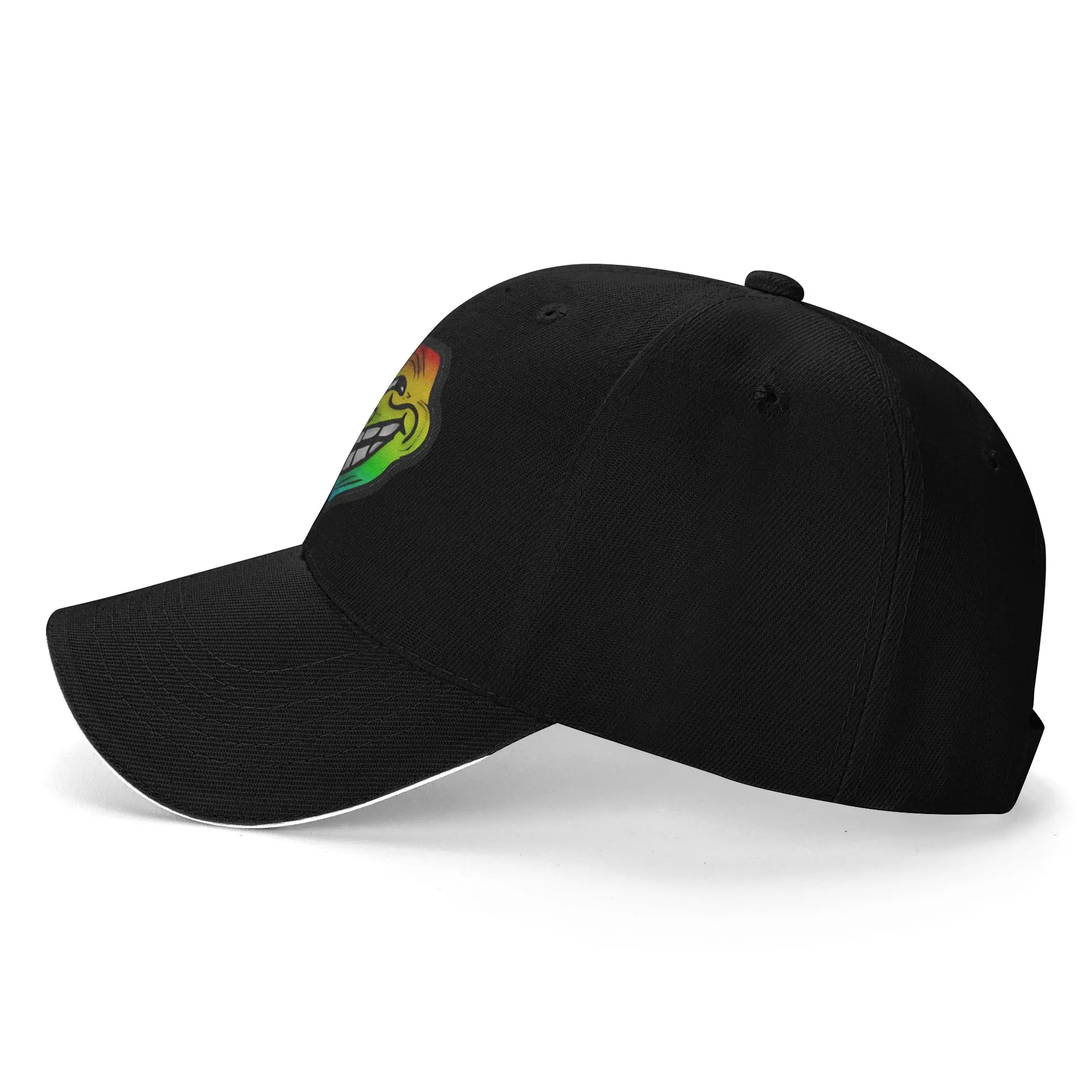 Troll Face Meme Baseball Cap Sun  Outdoor Sport Sunscreen Washed Hip Hop Hats Unisex-Teens Vintage Design Baseball Caps