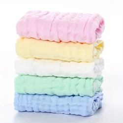 1Pcs Baby Bath Towel 100% Cotton Muslin Squares 6 Layers Gauze Kid Facecloth Face Wash Wipe Hand Soft Newborn Stuff Handkerchief