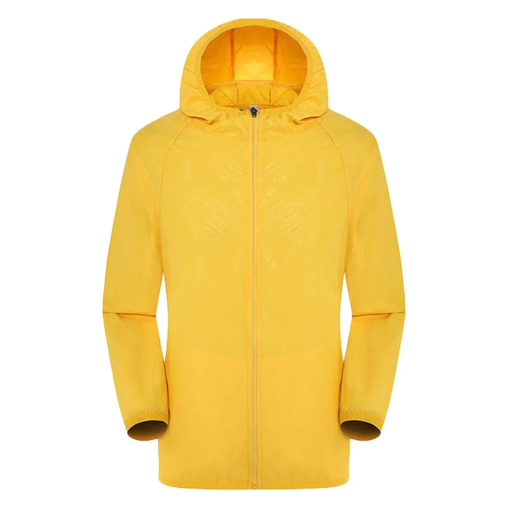 Casual Jackets Windbreaker Men\'s Light Windproof Rainproof Coats Outdoor Long Sleeved Hooded Solid Color Sun Protection Clothing