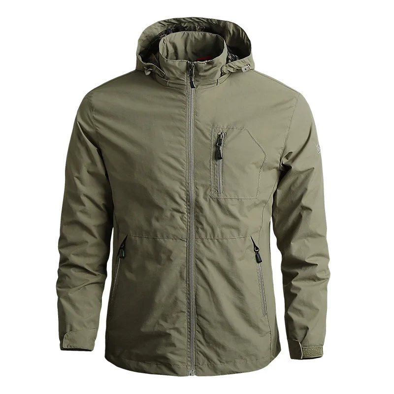 

Men's Outdoor Climbing Jaet Qui Dry Lightweight Casual Outerwear Windproof Waterproof ell Stand Fit Faion Urban