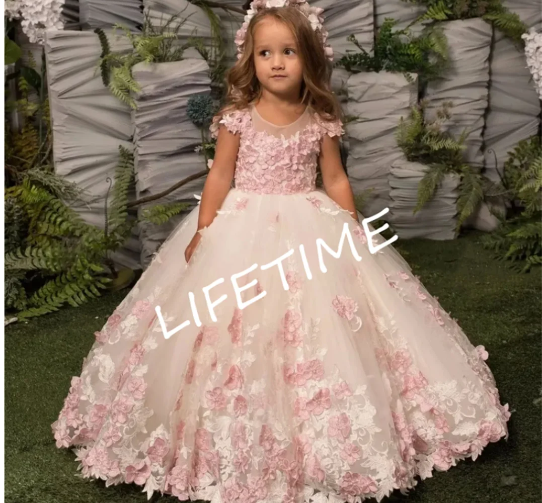 

Flower Girls Dresses For Wedding Pleated Ruffles Girls First Communion Dresses Girls Special Occasion Dresses