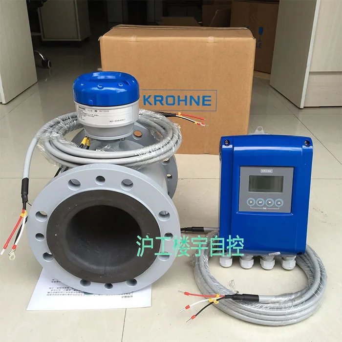 KROHNE Cologne Electromagnetic Flowmeter OPTIFLUX2100W Rubber Lining 316L Electrode Split DN125