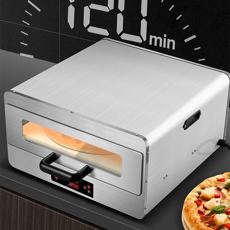 Horno inteligente de 3200W, máquina de horno de Pizza con calefacción 3D, máquina de Pizza multifuncional para el hogar de acero inoxidable 0-400 ℃
