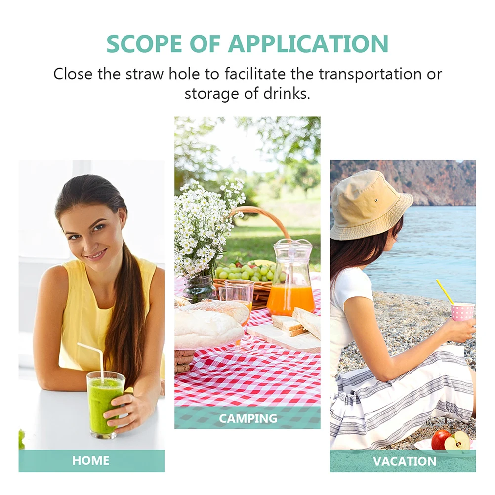 

10Pcs Reusable Silicone Straw Tips Sun Shaped Covers for Tumblers Drinking Straws Caps Plugs Decorations Straw Cover