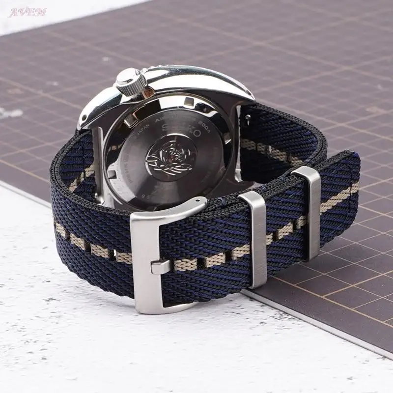 Nylon Canvas Strap 18mm 20mm 22mm 24mm Watch Band Stainless Steel Metal Buckle Hoop Men Women Woven Quick Release Wrist Bracelet