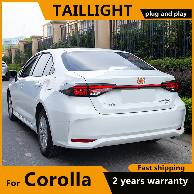 Car Tail lamps For Toyota Corolla 2019 2020 2021 2022 2023 FULL LED Taillights Rear Trunk Light Dynamic turn signal Middle light