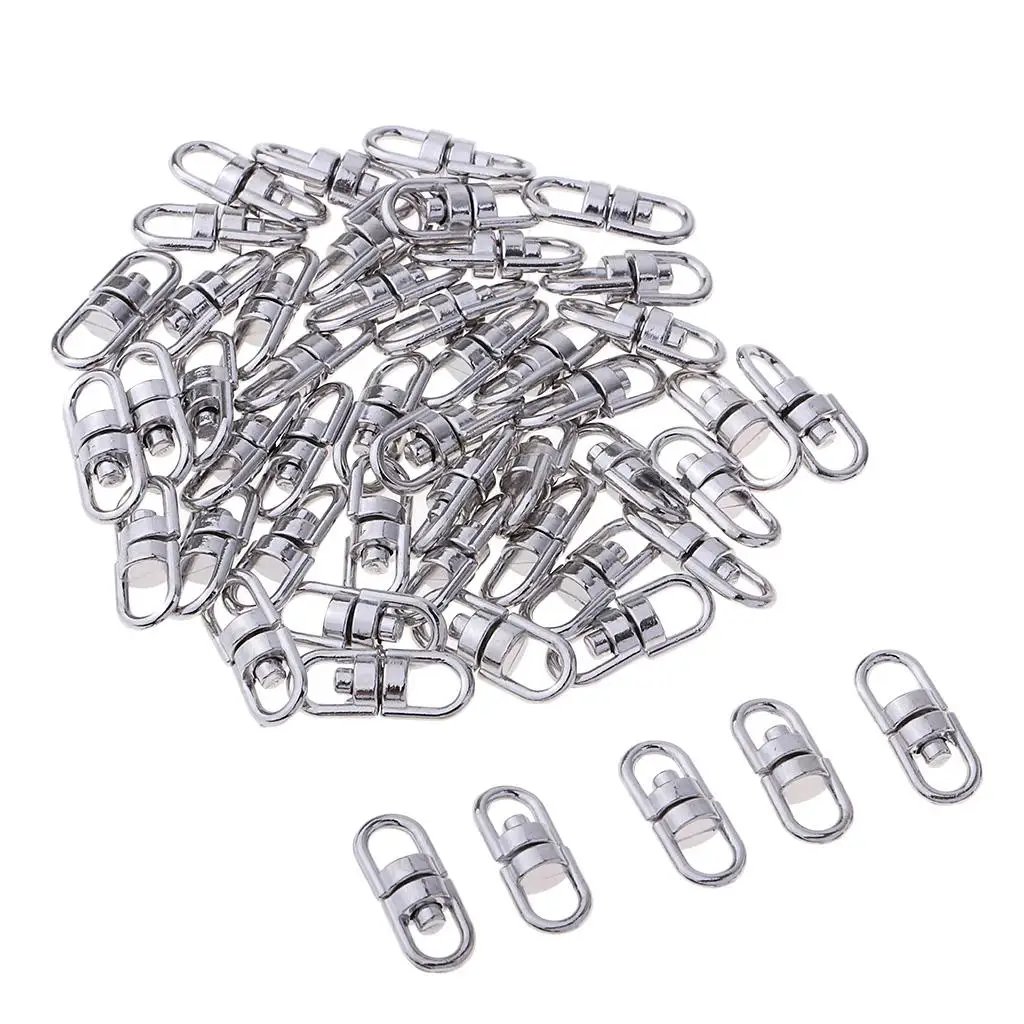 Keychain Connector Clasp 360 Degree Rotating Zinc Alloy Swivel Ring Clips for Bag Belting DIY Craft Projects