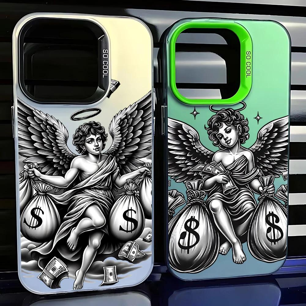 Angel Dollar Cupid Investment Fund Phone Case Xiaomi Redmi 15 14C 13C 12C 10 A1 A2 A3 9T K60 K40 5G Anti Fall Matte Back Cover