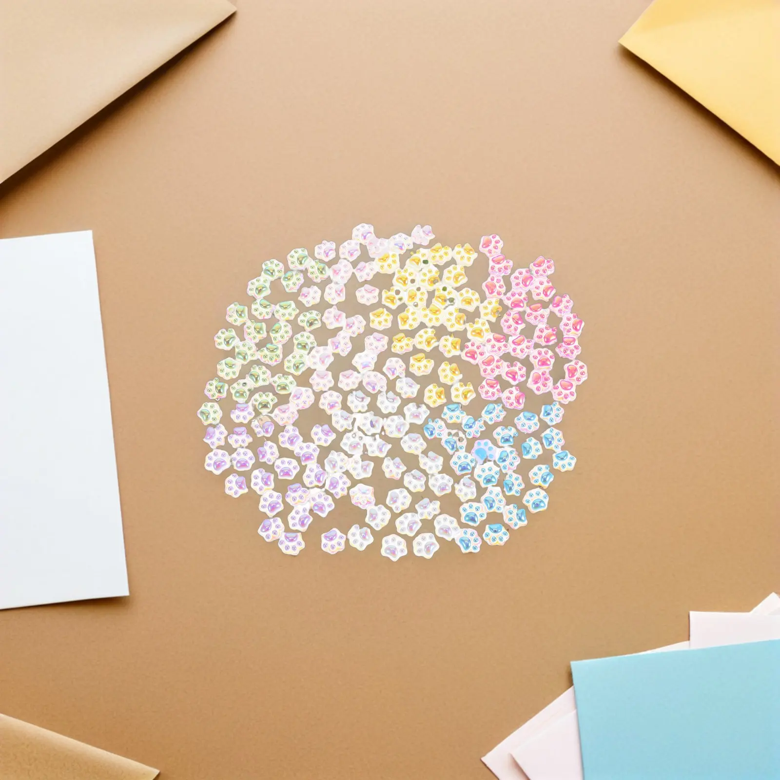 

140 шт. миниатюрных светящихся декоративных фигурок кошачьих лапок из смолы для сада, микроландшафта, DIY-украшений, милых поделок в виде кошачьих когтей, для вечеринок