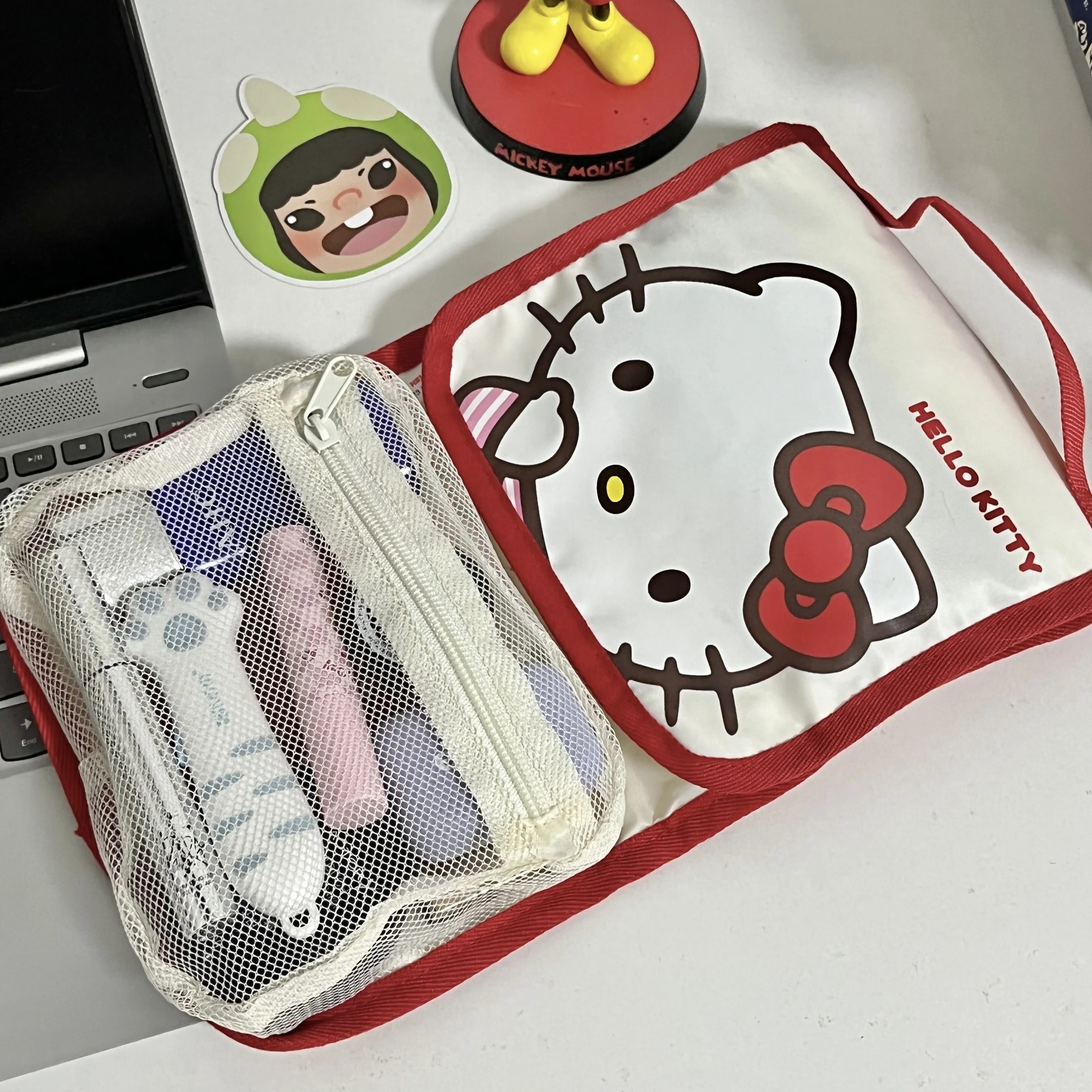 Cute Portable Travel Wash Up Storage Bag Girls Gifts Hello Kitty Kuromi Stitch KT Cat Cartoon Cosmetic Bag For Girl Kawaii Gifts