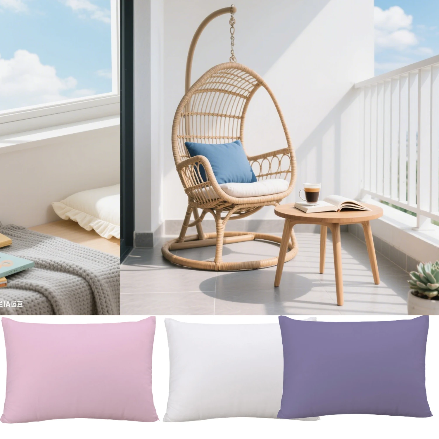 50*75cm Pure Color Pillowcase Bedroom Polyester  Comfortable Soft Pillow Covers, Insert Not Included for Bedding Sofa 1/2pcs