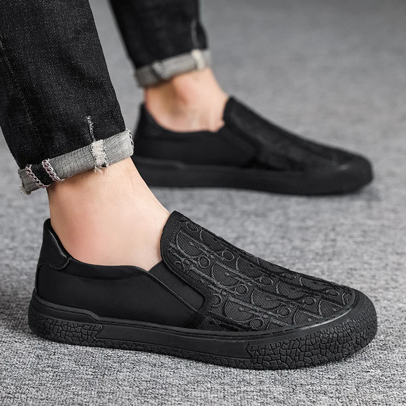 Chaussures pour hommes respirant conduite mocassins décontracté fond souple semelle épaisse antidérapant léger bas baskets Zapatillas De Deporte