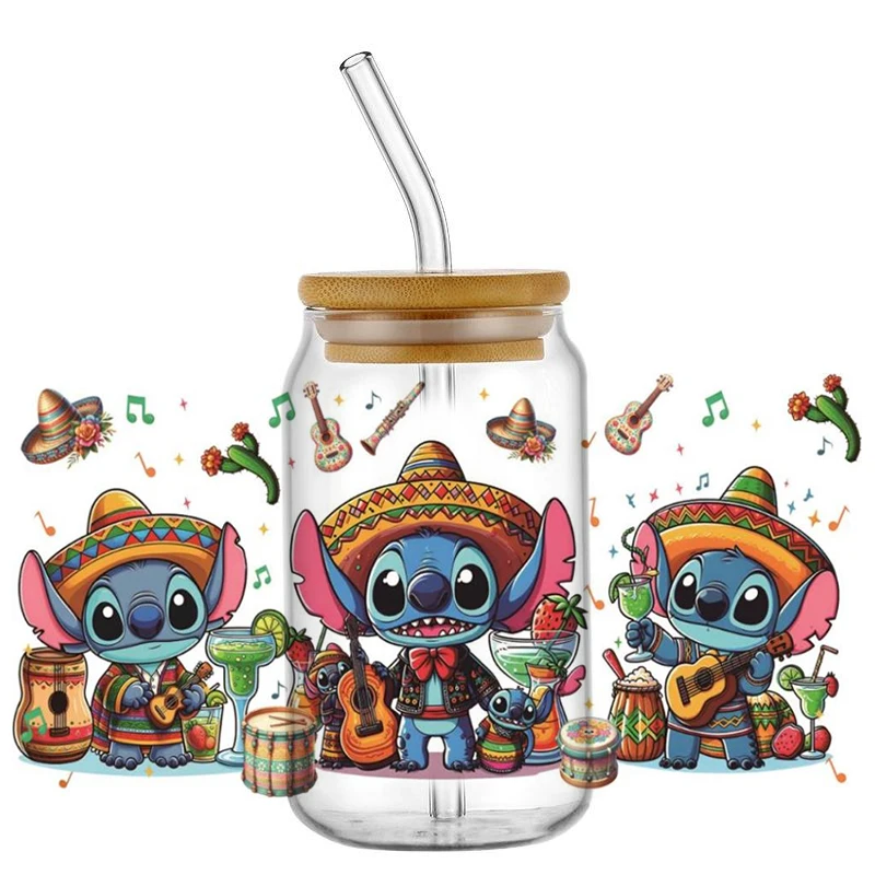 Long Ears 3D Cartoon character  UV DTF Cup Wrap Transfer Waterproof Stickers  Uv Dtf Transfer Printing For Cups