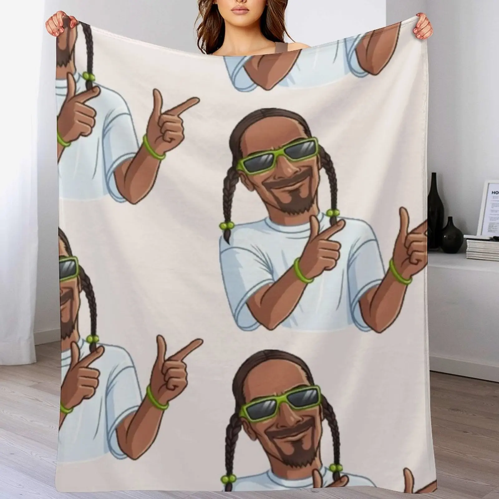 

Snoop dog pose Throw Blanket Versatile Cozy Throw Blanket for All Occasions