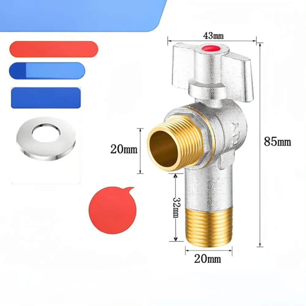 High Quality Brass Angle Valve Wall Mount Shut Off Tap For Household Kitchen Bathroom Faucet Pipe Connection