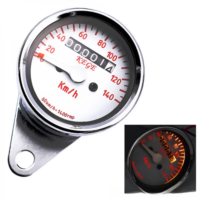 

Universal Motorcycle Retro Tachometer Modified Instrument Motorcycle Odometer Kilometer Counter LED LCD Speedometer