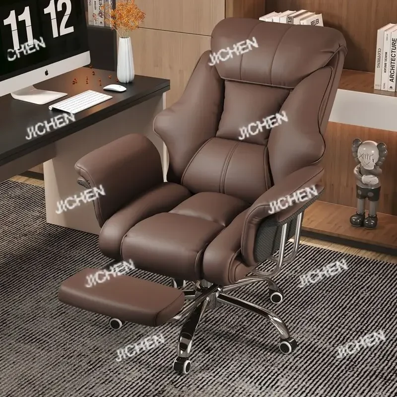 ZQT Home Office Chair Ergonomic Task Chairs With Wheels PU Leather Computer Desk Chair Executive Chair Swivel Rolling For Adult