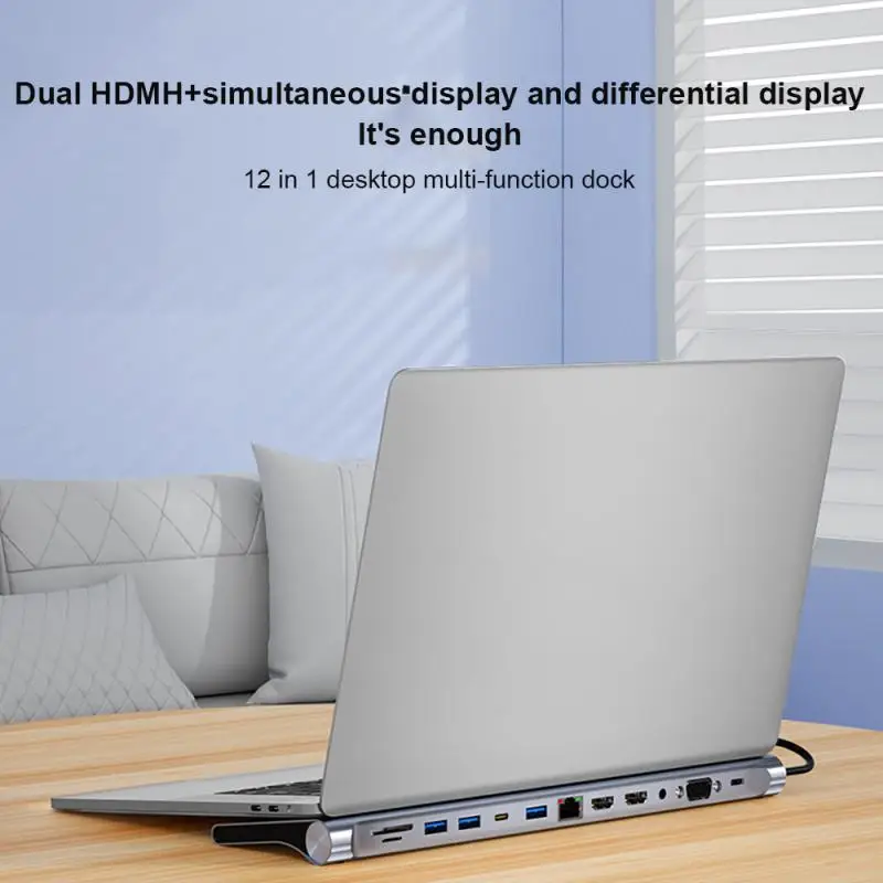 em 1 hub usb 3.0 multi divisor usb 5 porta usb 3.0 2.0 4k60hz 2 -compatível para macbook tipo hub c divisor