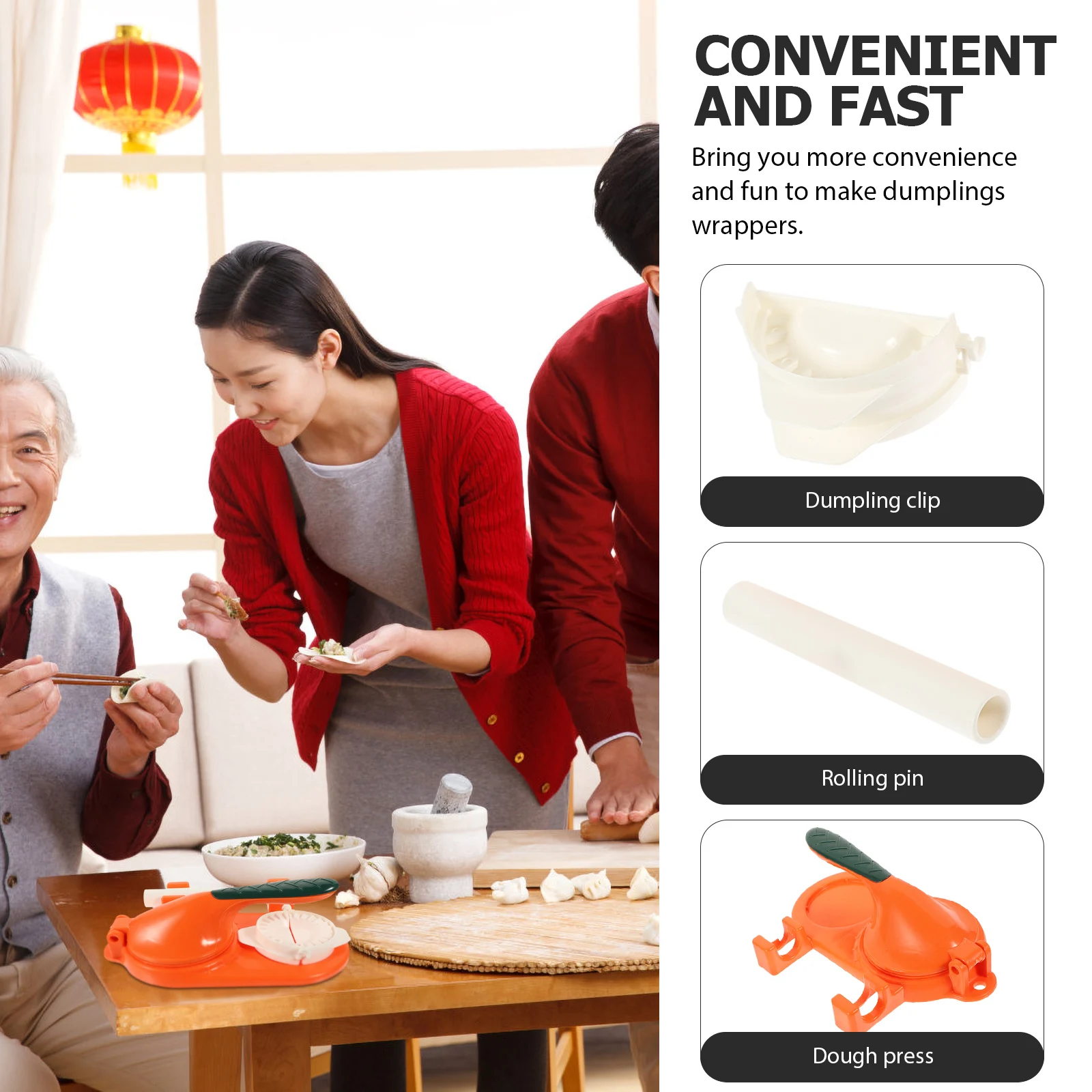 

1 Set Plastic Dumpling Maker Tool Ergonomic Handle Making Kitchen Press Machine Manual Ravioli Skin Processor