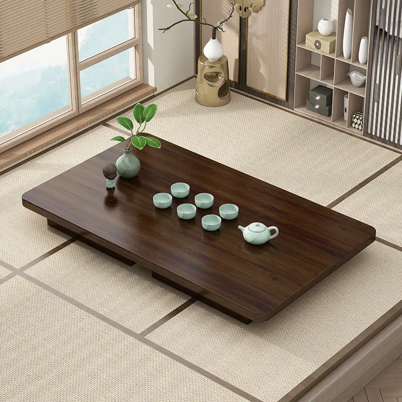 60/70CM Bay Window Tatami Wooden Table Home Bedroom Bed Folding Computer Study Desk Balcony Coffee Table Sundry Rack