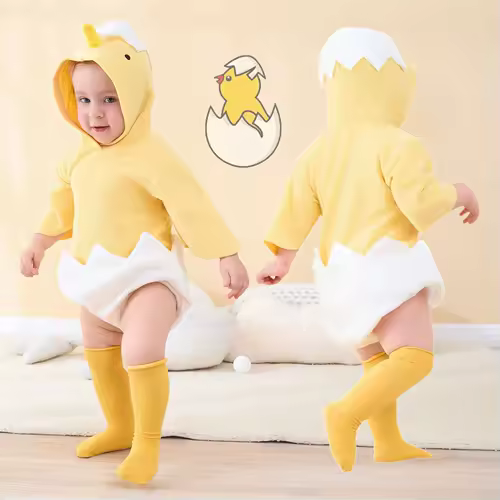Umorden Little Chicken from Shell Newborn Hatching Chick Costume for Baby Girls Boys 6-12M 12-24M Hoodie Romper Easter Clothes - Image 6