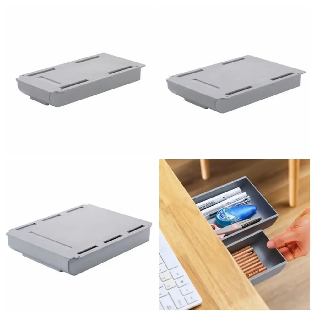 

Pencil Tray Plastic Hidden Drawer Organizer Slide Out Portable Drawer Tray Durable Save Space Under Desk Storage Tray Table
