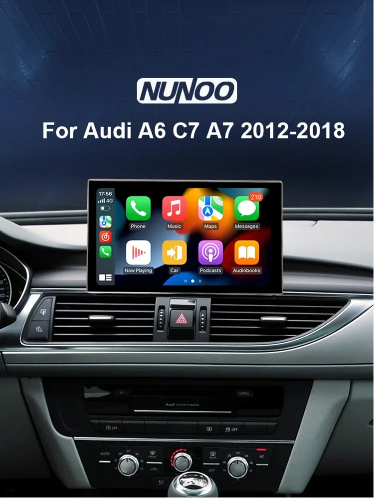 9-Zoll Android 14 Wireless Carplay Android Auto für Audi A6 C7 A7 2012-2018 Autoradio Multimedia-Player GPS Touchscreen Stereo