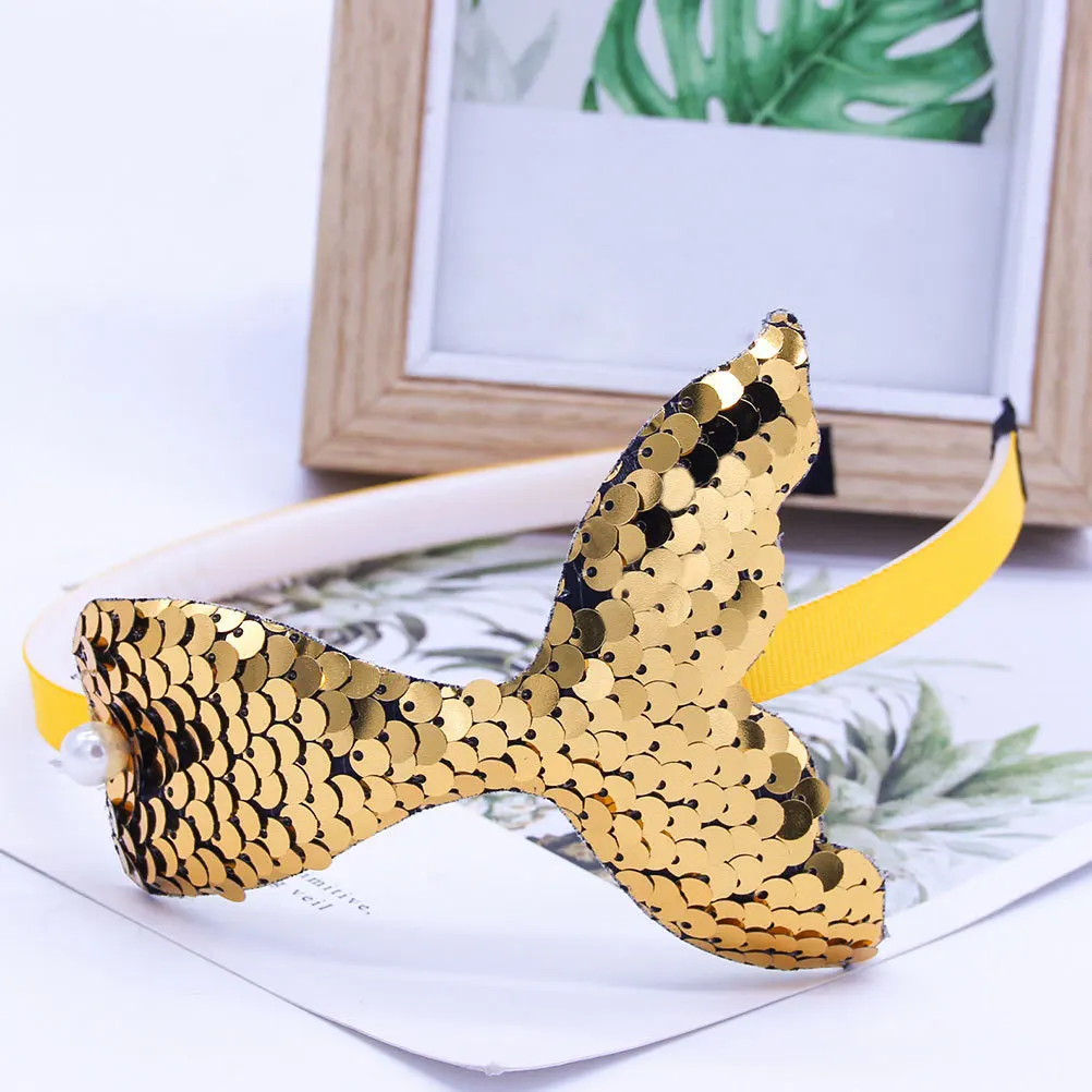 

8Pcs Mermaid Headband for Shimmering Sequin with Fake Pearls Lightweight Hair Accessories for Holiday