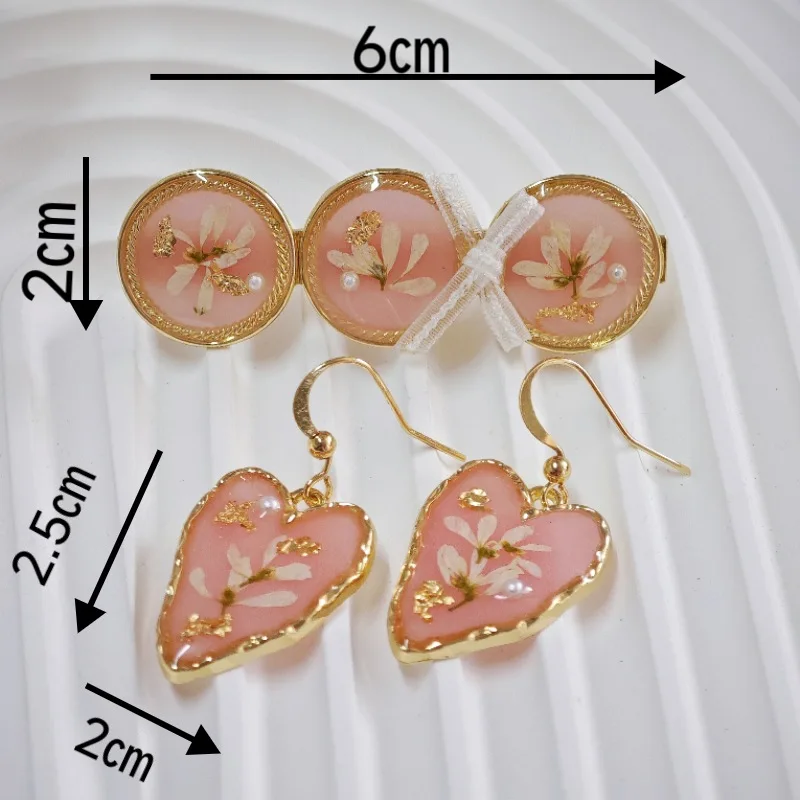 3241 Wholesale Candy Color Dried Flower Plant Hair Clips Duckbill Clips Heart Earrings Cute Bow Christmas Birthday Gifts Hair