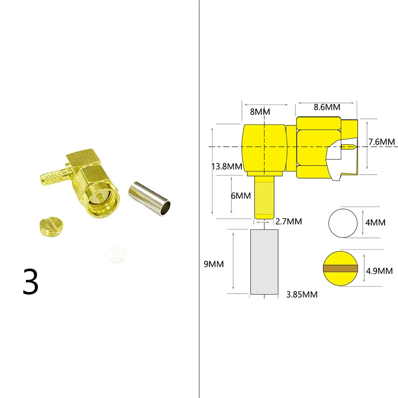 1PC SMA Male/ Female RF Coax Connector For RG316 RG174 RG58 RG142 RG405 Cable Wholesale Price